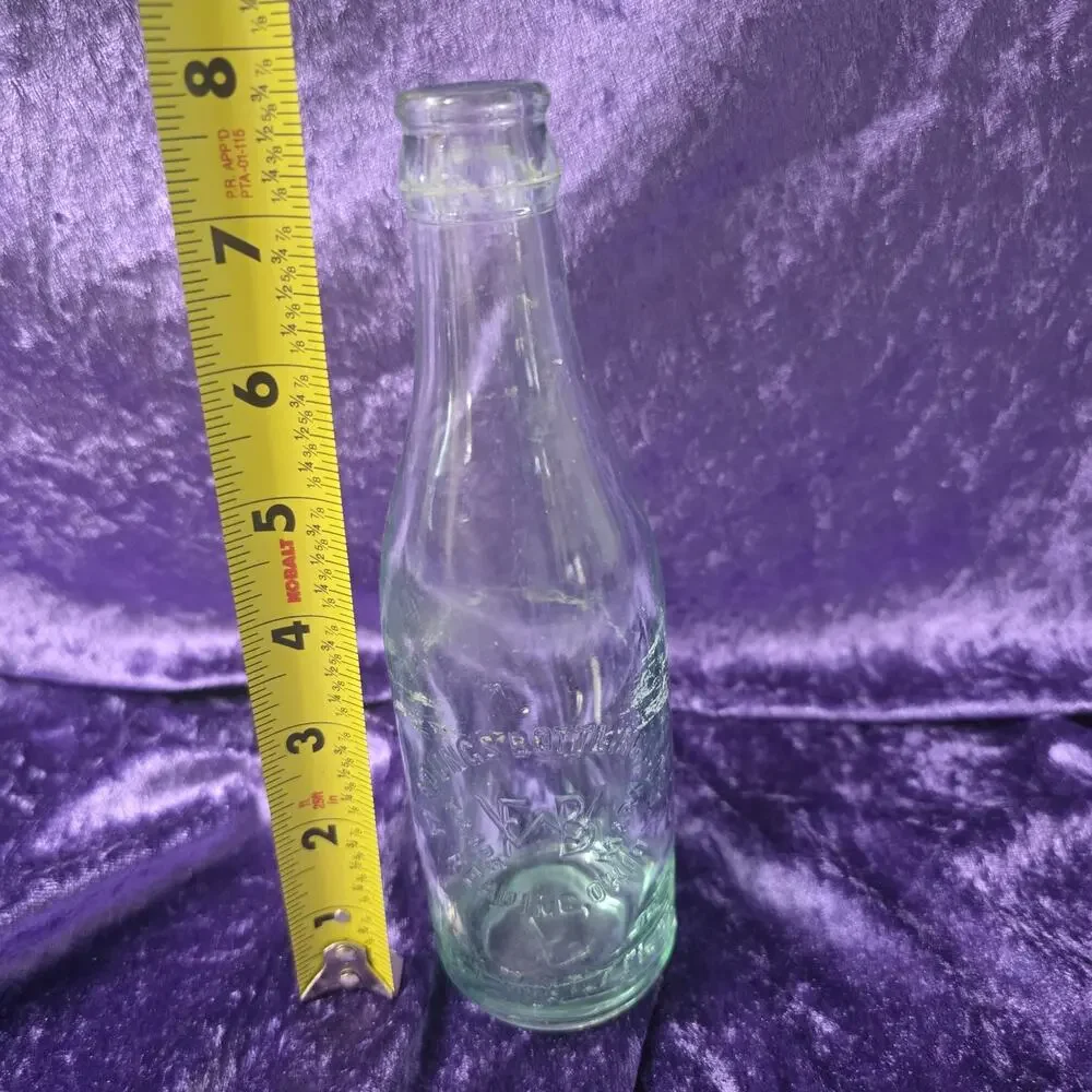 Vintage Fladung's Bottling Works Reading Ohio Embossed 7oz Soda Bottle
